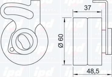 IPD 14-0379 - Натяжна ролик, ремінь ГРМ autozip.com.ua