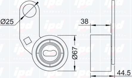 IPD 14-0373 - Натяжний ролик, ремінь ГРМ autozip.com.ua
