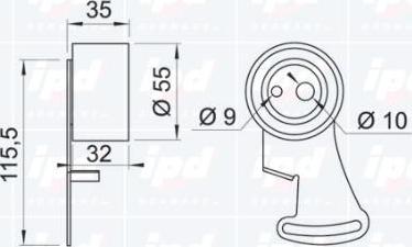 IPD 14-0204 - Натяжний ролик, ремінь ГРМ autozip.com.ua