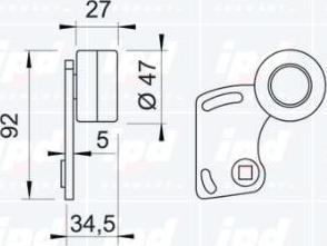IPD 14-0203 - Натяжний ролик, ремінь ГРМ autozip.com.ua