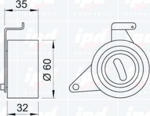 IPD 14-0207 - Натяжний ролик, ремінь ГРМ autozip.com.ua