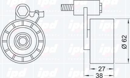 IPD 14-0797 - Натяжний ролик, ремінь ГРМ autozip.com.ua