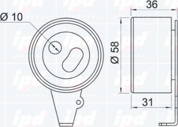 IPD 14-0745 - Натяжний ролик, ремінь ГРМ autozip.com.ua