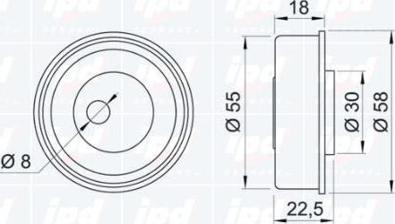 IPD 14-0758 - Натяжний ролик, ремінь ГРМ autozip.com.ua