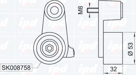 IPD 14-0767 - Натяжний ролик, ремінь ГРМ autozip.com.ua
