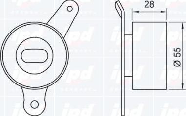 IPD 14-0710 - Натяжний ролик, ремінь ГРМ autozip.com.ua