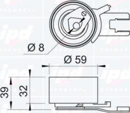 IPD 14-0729 - Натяжна ролик, ремінь ГРМ autozip.com.ua