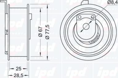 IPD 14-1022 - Натяжний ролик, ремінь ГРМ autozip.com.ua
