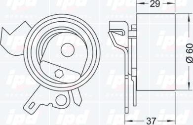 IPD 14-1072 - Натяжний ролик, ремінь ГРМ autozip.com.ua