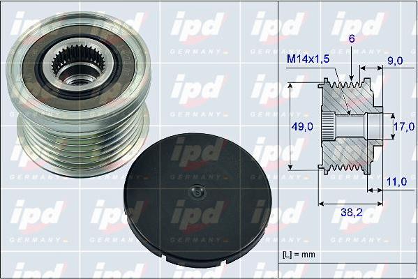 IPD 15-4004 - Ремінний шків, генератор autozip.com.ua
