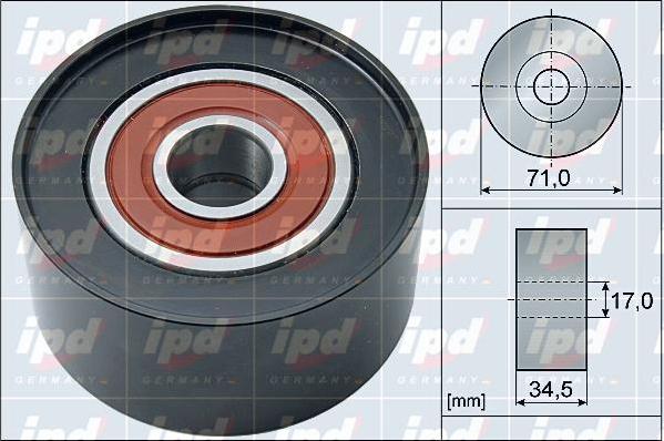 IPD 15-4083 - Паразитний / провідний ролик, поліклиновий ремінь autozip.com.ua