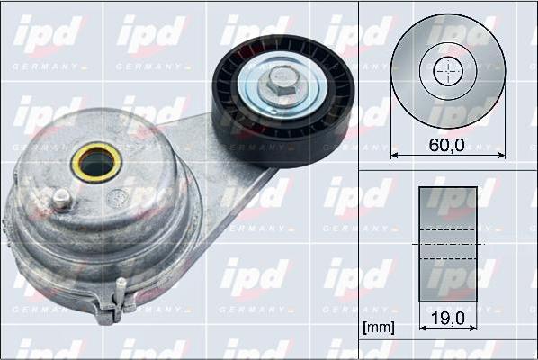 IPD 15-4077 - Натягувач ременя, поліклиновий ремінь autozip.com.ua