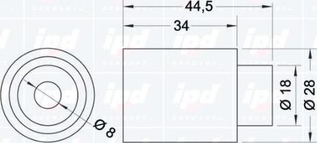 IPD 15-0069 - Паразитний / Провідний ролик, зубчастий ремінь autozip.com.ua