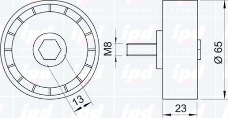 IPD 15-0866 - Паразитний / провідний ролик, поліклиновий ремінь autozip.com.ua