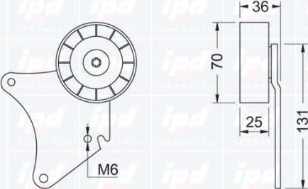 IPD 15-0367 - Паразитний / провідний ролик, поліклиновий ремінь autozip.com.ua