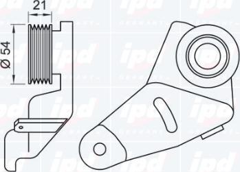 IPD 15-0325 - Паразитний / провідний ролик, поліклиновий ремінь autozip.com.ua