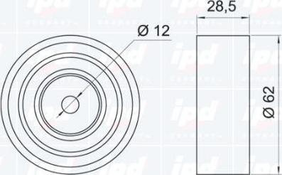 IPD 15-0760 - Паразитний / Провідний ролик, зубчастий ремінь autozip.com.ua