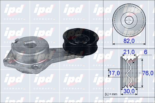 IPD 15-3946 - Натягувач ременя, клинові зуб. autozip.com.ua