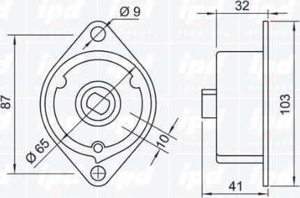 IPD 15-3481 - Натягувач ременя, клинові зуб. autozip.com.ua