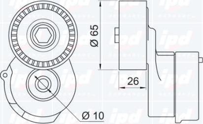 IPD 15-3159 - Натягувач ременя, поліклиновий ремінь autozip.com.ua