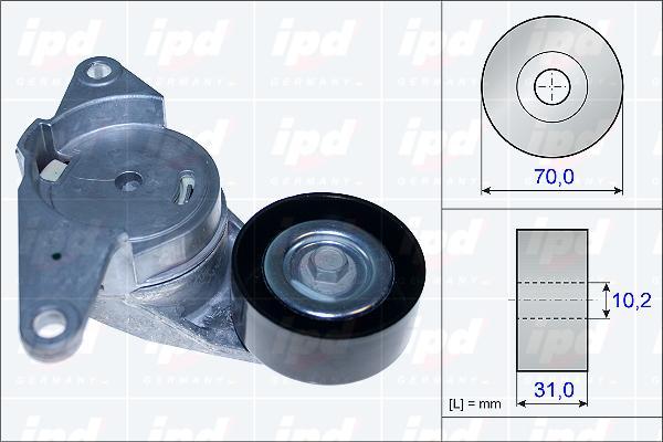 IPD 15-3842 - Натягувач ременя, клинові зуб. autozip.com.ua