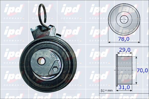 IPD 15-3866 - Натяжна ролик, ремінь ГРМ autozip.com.ua