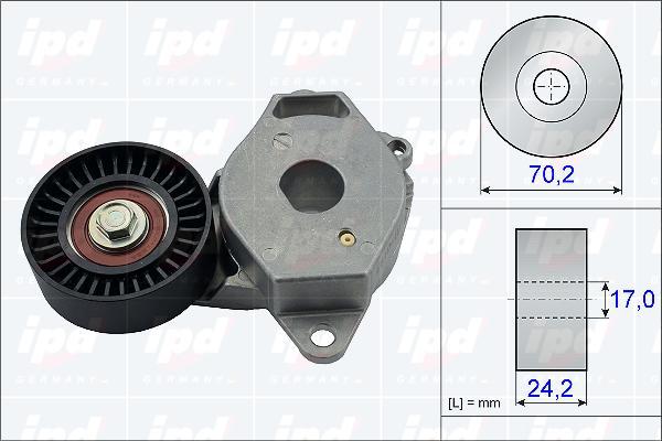 IPD 15-3806 - Натягувач ременя, клинові зуб. autozip.com.ua