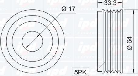 IPD 15-3282 - Ремінний шків, генератор autozip.com.ua