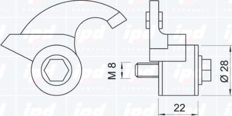 IPD 10-0284 - Важіль натягувача, зубчастий ремінь autozip.com.ua