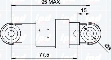 IPD 13-0471 - Амортизатор, поліклиновий ремінь autozip.com.ua