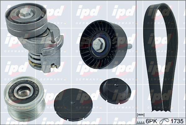 IPD 20-1858 - Поликлиновий ремінний комплект autozip.com.ua