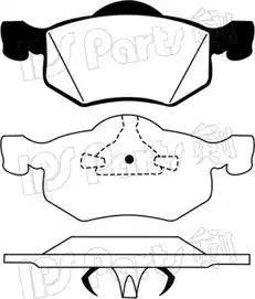 IPS Parts IBD-1322 - Гальмівні колодки, дискові гальма autozip.com.ua