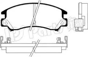 IPS Parts IBD-1703 - Гальмівні колодки, дискові гальма autozip.com.ua