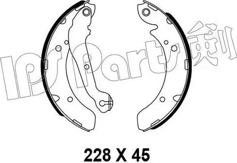 IPS Parts IBL-4585 - Гальмівні колодки autozip.com.ua