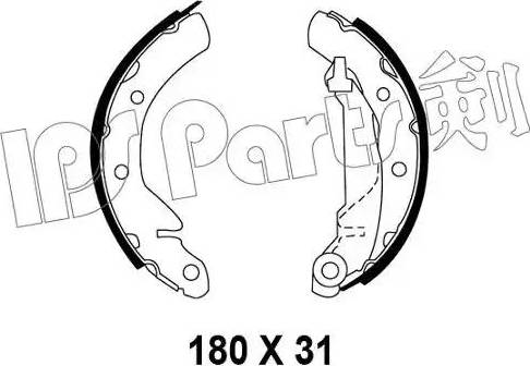 IPS Parts IBL-4W00 - Гальмівні колодки autozip.com.ua