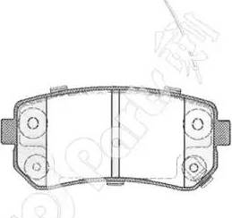 IPS Parts IBR-1K11 - Гальмівні колодки, дискові гальма autozip.com.ua