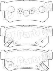 IPS Parts IBR-1S00 - Гальмівні колодки, дискові гальма autozip.com.ua