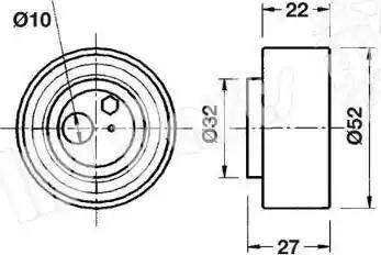 IPS Parts ITB-6900 - Натягувач, зубчастий ремінь autozip.com.ua