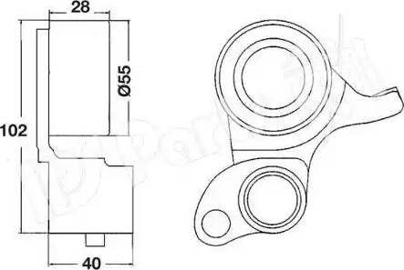 IPS Parts ITB-6416 - Натягувач, зубчастий ремінь autozip.com.ua