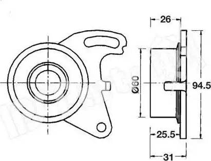 IPS Parts ITB-6505 - Натягувач, зубчастий ремінь autozip.com.ua