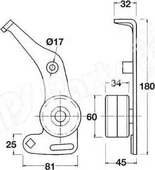 IPS Parts ITB-6004 - Натягувач, зубчастий ремінь autozip.com.ua