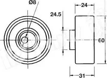 IPS Parts ITB-6107 - Натягувач, зубчастий ремінь autozip.com.ua