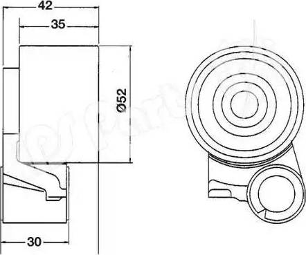 IPS Parts ITB-6309 - Натягувач, зубчастий ремінь autozip.com.ua