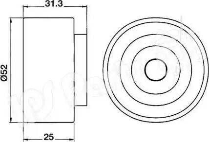 IPS Parts ITB-6306 - Паразитний / Провідний ролик, зубчастий ремінь autozip.com.ua