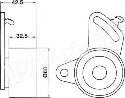 IPS Parts ITB-6200 - Натягувач, зубчастий ремінь autozip.com.ua