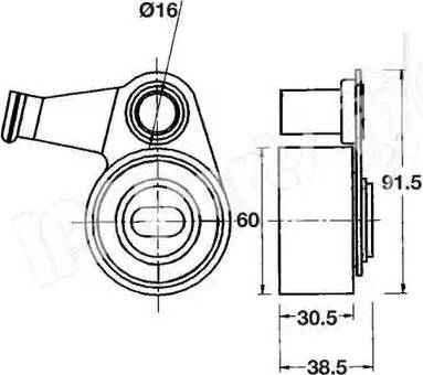 IPS Parts ITB-6238 - Натягувач, зубчастий ремінь autozip.com.ua