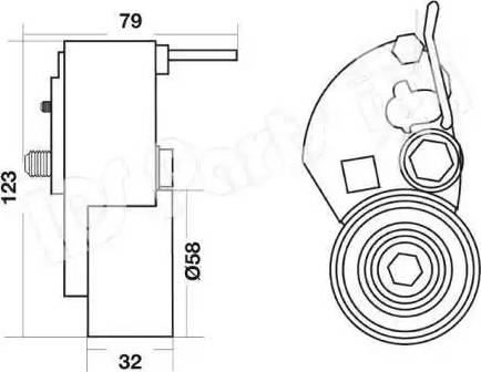 IPS Parts ITB-6H24 - Натягувач, зубчастий ремінь autozip.com.ua