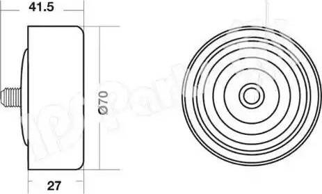IPS Parts ITB-6H26 - Натягувач, зубчастий ремінь autozip.com.ua