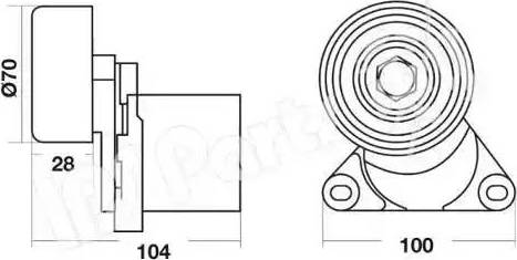 IPS Parts ITB-6H27 - Натягувач, зубчастий ремінь autozip.com.ua