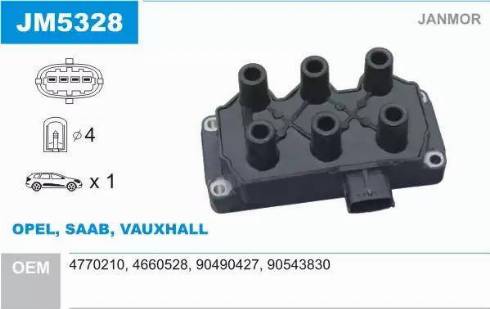Janmor JM5328 - Котушка запалювання autozip.com.ua